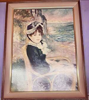Vintage Pierre-Auguste Renoir By The Seashore Framed Art Print